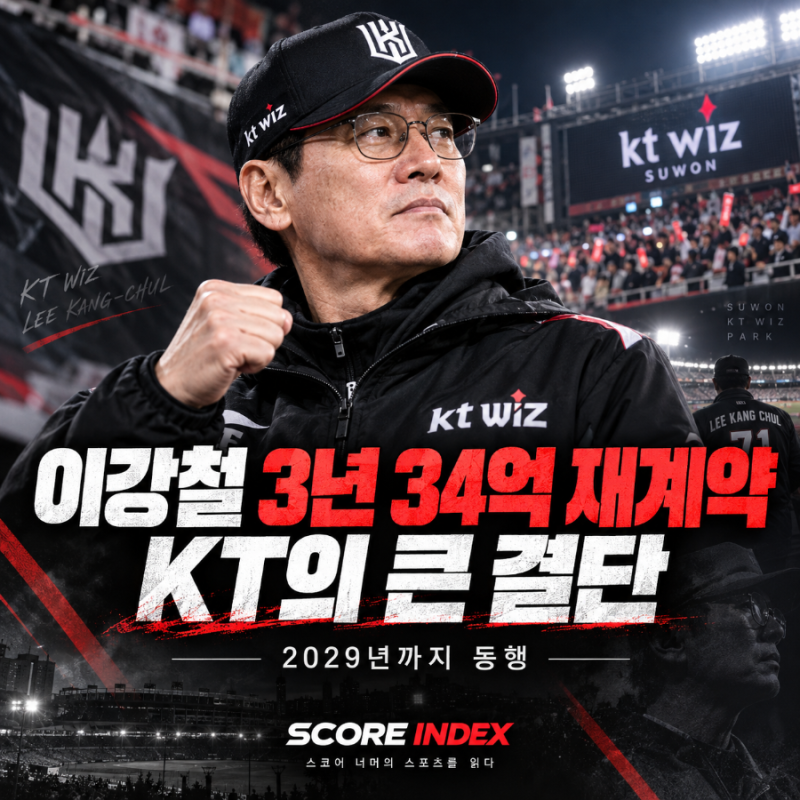 KT 이강철 감독 3년 34억 재계약 2029년까지 동행, 장준원이 보여준 믿음의 야구