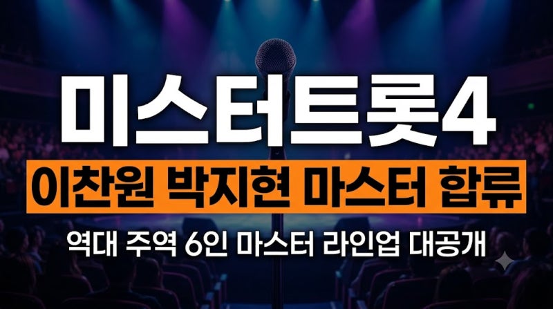 12월 첫 방송 '미스터트롯4' 화제의 마스터 라인업: 이찬원, 박지현 등 선배 군단 총출동