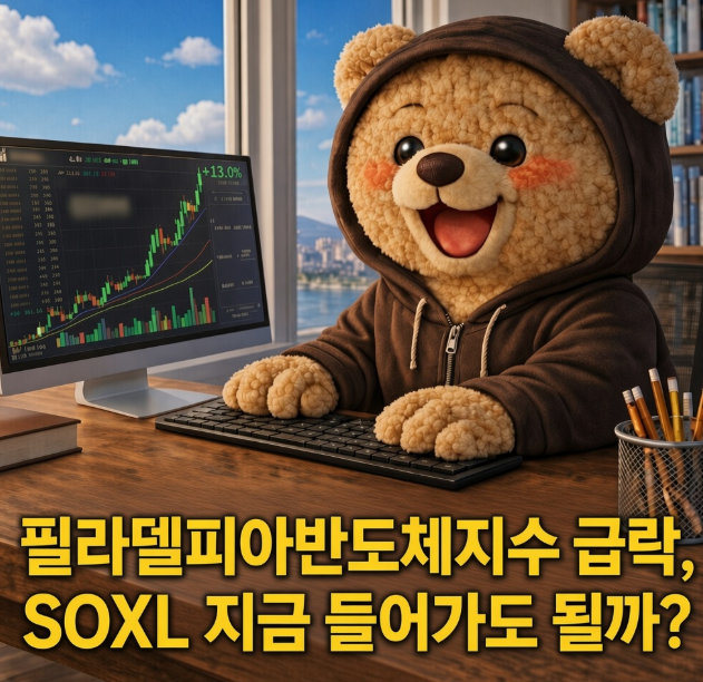 필라델피아반도체지수 급락, SOXL 지금 들어가도 될까?