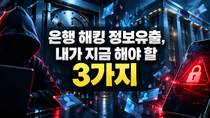 은행 해킹 정보유출, 내가 지금 해야 할 3가지