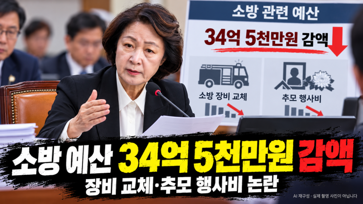 소방 예산 34억 5천만원 감액 논란｜<b>추미애</b> 발언 해명과 관사 공방