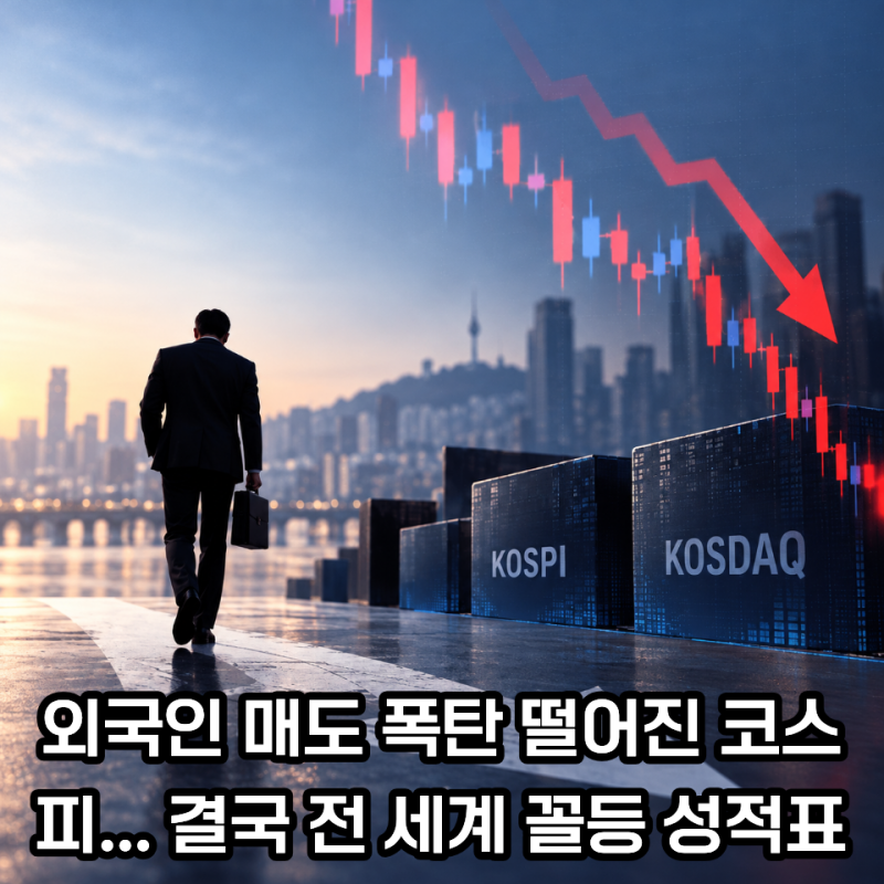 "한국 증시만 왜 이럴까?" 코스피 17% 폭락에 전세계 꼴지...