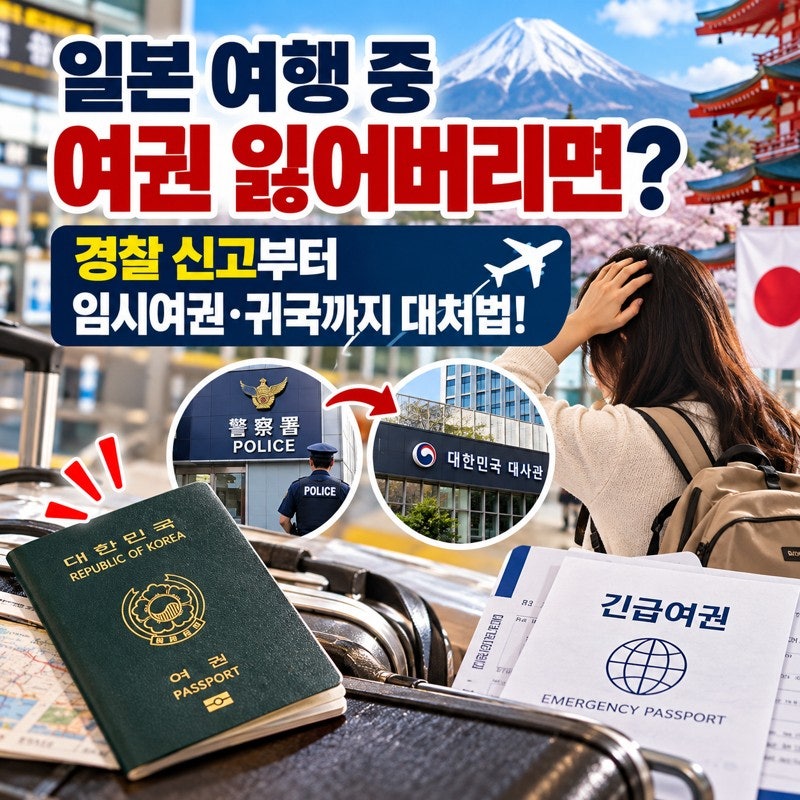 일본 여행 중 여권 잃어버리면 귀국 못 한다? 경찰 신고부터 긴급여권 발급까지 총정리!