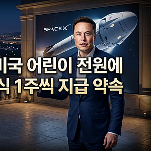일론 머스크, "미국 어린이 전원에 스페이스X(SPCX) 주식 1주씩 지급 약속"과 미국 빅테크 기부 ....