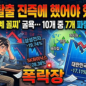 "국장탈출 진즉에 했어야 했나?" 코스피 17% 폭락, 세계 꼴찌 성적표의 전말
