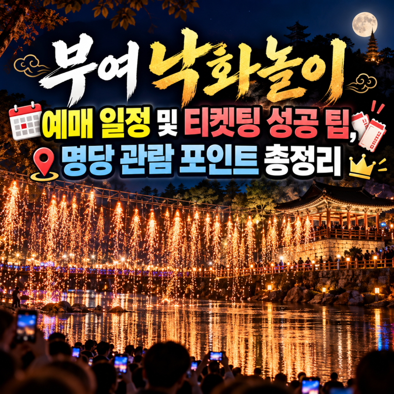 부여 낙화놀이 예매 일정 및 티켓팅 성공 팁, 명당 관람 포인트 총정리