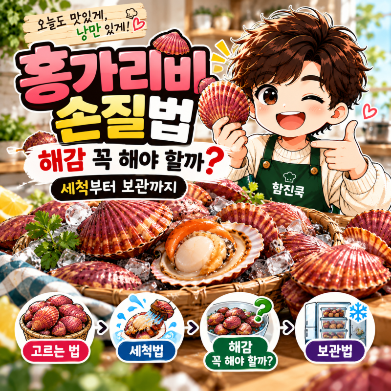 홍가리비 손질법, 해감 꼭 해야 할까? 세척부터 보관까지