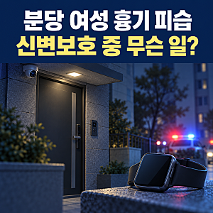 분당 여성 흉기 피습 사건…60대 전남편 긴급체포, 신변보호 사흘 만에 무슨 일?