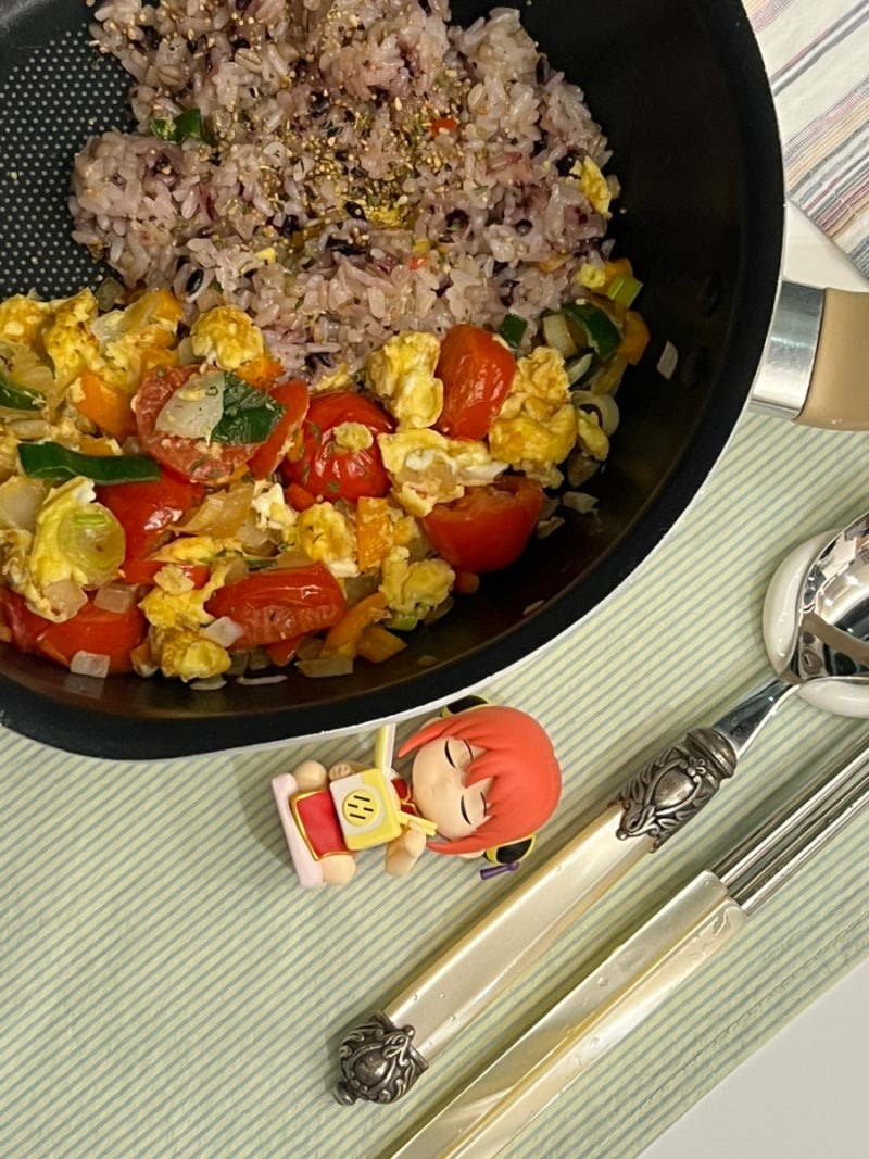 비장의 토마토달걀볶음밥 레시피 공개 :: 자취생 10분컷 원팬요리