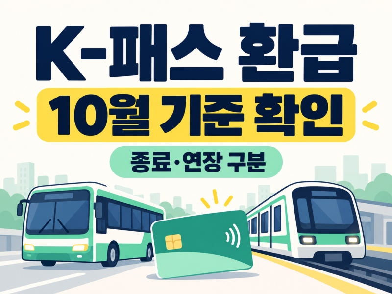 K-패스 모두의카드, 10월에는 얼마나 환급될까요? 등록·15회·시간대 정리