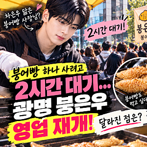 붕어빵 하나 사려고 2시간 대기…광명 붕은우 영업 재개, 달라진 점은?