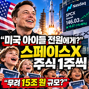 “미국 어린이 전원에게 주식 1주씩?” 머스크가 뿌린다는 스페이스X 주식, 계산해 보니 15조 ....