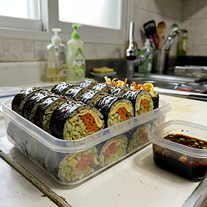 양배추 당근 키토김밥 다이어트 도시락 레시피, 밥 없이 채소로 단단하게 마는 5단계