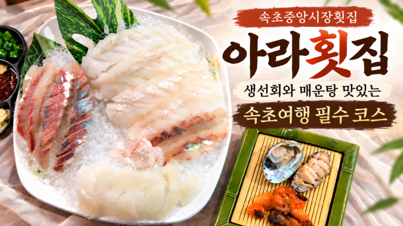 속초중앙시장횟집 아라횟집 생선회도 매운탕도 끝내주게 완벽한 속초횟집