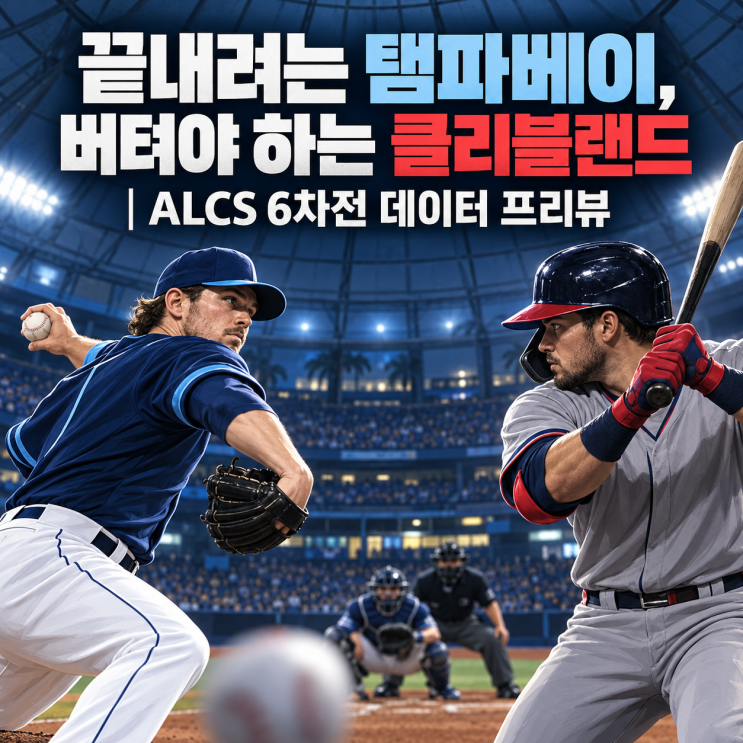 끝내려는 <b>탬파베이</b>, 버텨야 하는 클리블랜드｜ALCS 6차전 데이터 프....