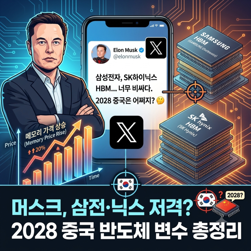 "터무니없이 비싸" 일론 머스크가 삼성전자 SK하이닉스 저격한 이유