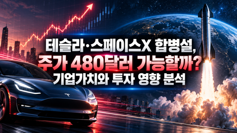 테슬라·스페이스X 합병설, 주가 480달러 가능할까? 기업가치와 투자 영향 분석