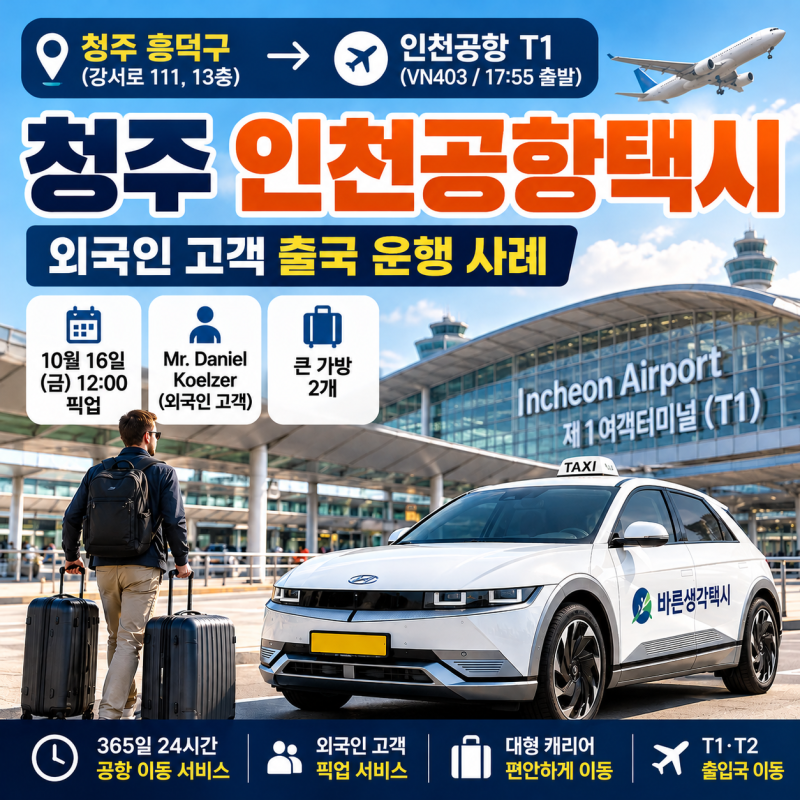 청주 인천공항택시 추천｜공항버스·KTX 요금 비교부터 외국인 고객 출국 운행까지