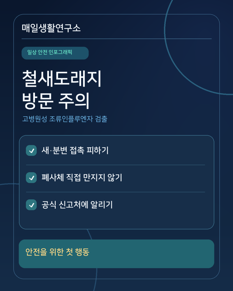 순천만 고병원성 AI 첫 검출…전국 위기경보 ‘심각’, 철새도래지 방문·신고 주의사항
