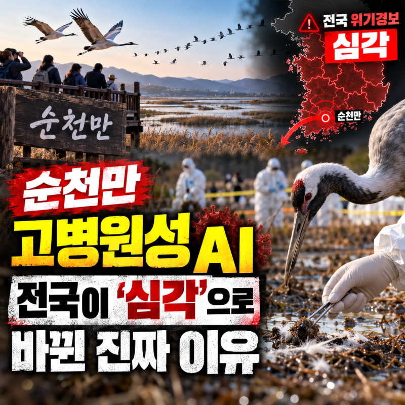 순천만 고병원성 AI 첫 검출 전국이 '심각'으로 바뀐 진짜 이유