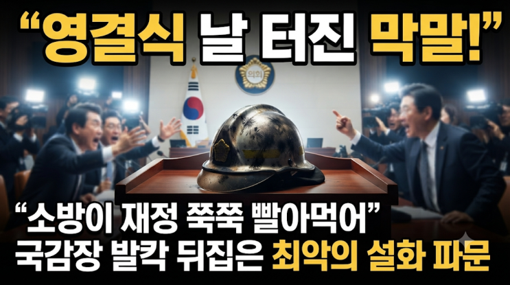 순직 <b>소방</b>관 영결식 날 "<b>소방</b>이 <b>재정</b> 쭉쭉 빨아먹어"… 국감장 발칵 ....