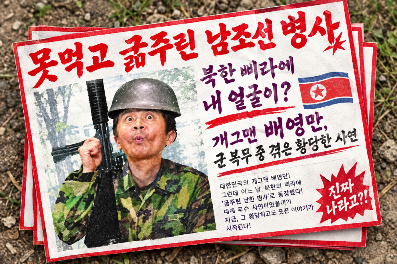 북한 삐라에 내 얼굴이?…개그맨 배영만, 군 복무 중 겪은 황당한 사연