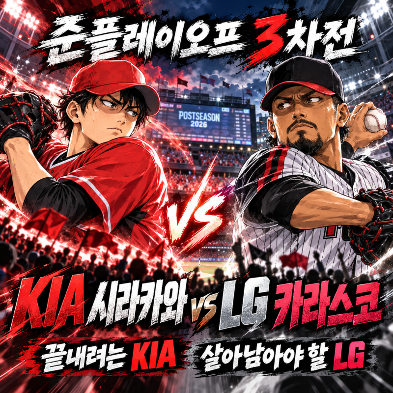 KIA 시라카와 vs LG 카라스코, 준플레이오프 3차전 프리뷰｜KIA는 끝낸다, LG는 벼랑 끝 반격