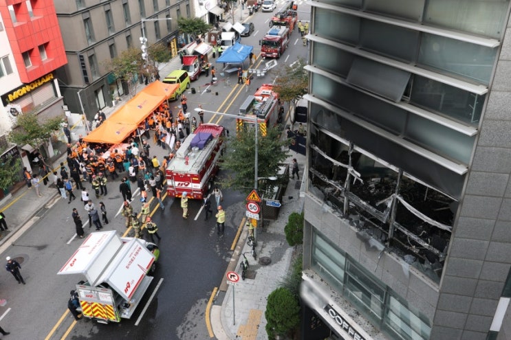 강남 <b>역삼동</b> 빌딩 2곳 <b>연쇄 화재</b> 19명 사상…경찰 방화 가능성 수사
