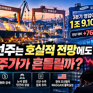 조선주는 호실적 전망에도 왜 주가가 흔들릴까? HD 현대중공업·한화 오션·삼성중공업 주가 ....