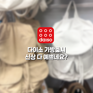 다이소 코듀로이 가방 착샷 나일론 접이식 백팩 실물 후기