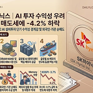SK하이닉스 | AI 투자 수익성 우려 및 외인 매도세에 -4.2% 하락 (2026. 10. 20.)