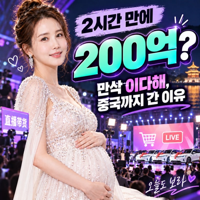 2시간 만에 200억?" 만삭 이다해가 중국까지 날아간 이유