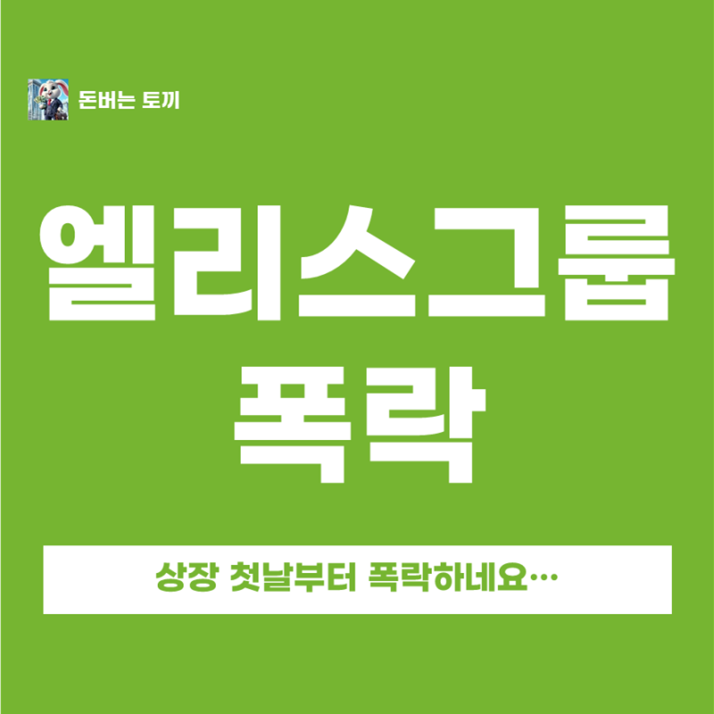 엘리스그룹 공모가 9만원 깨지고 첫날 폭락?