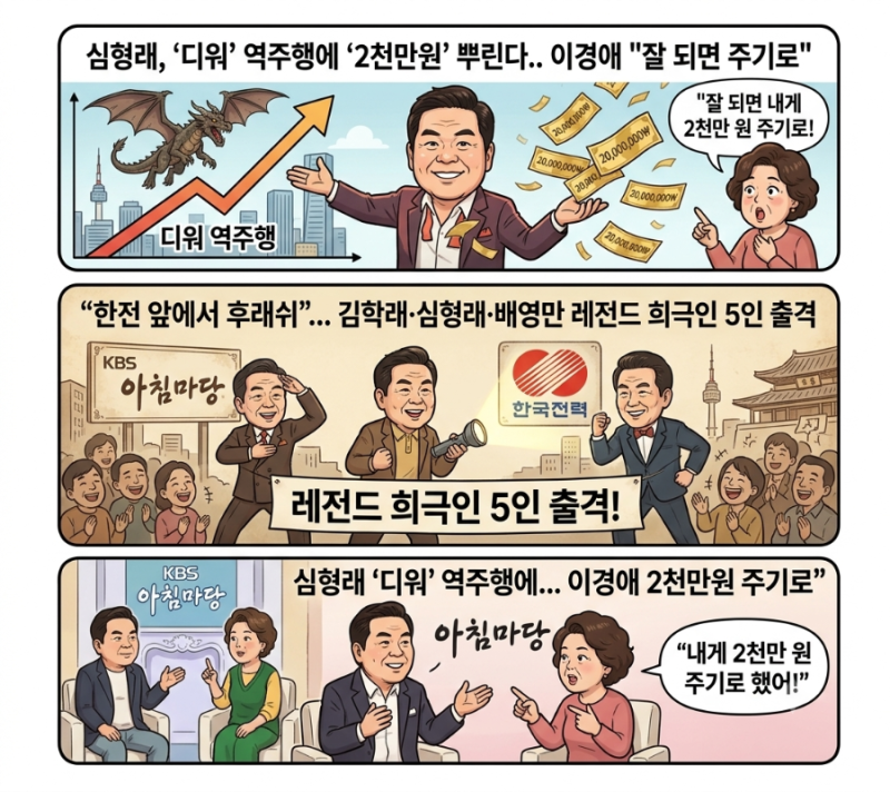 아침마당 심형래 영화 '디워' 역주행과 2천만 원 공약? 이경애 폭로 및 레전드 코미디언 출연 ....