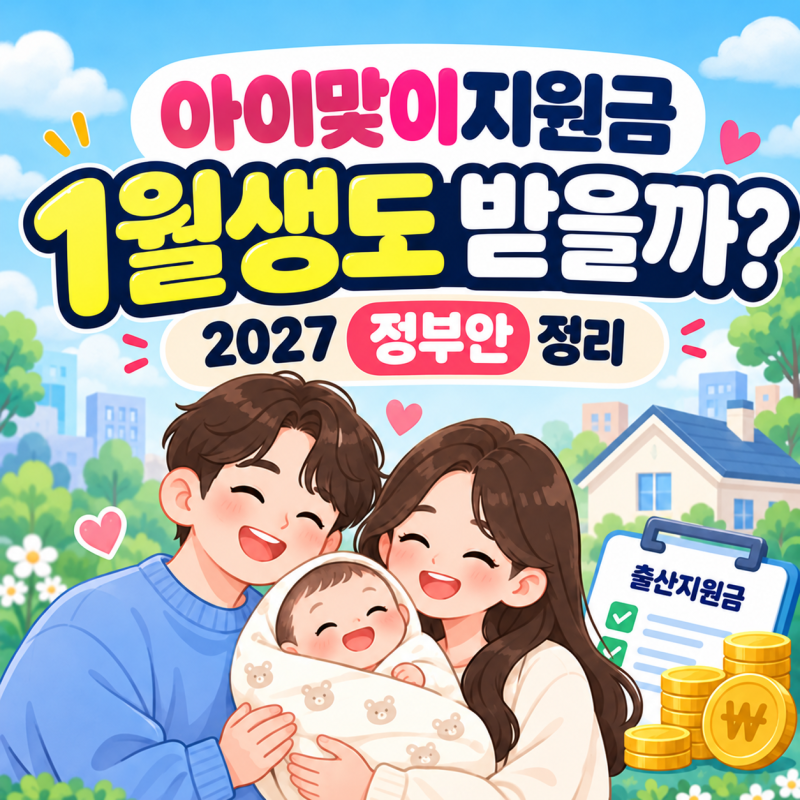 2027 출산지원금 아이맞이지원금 1월 소급, 우대지역 기준까지