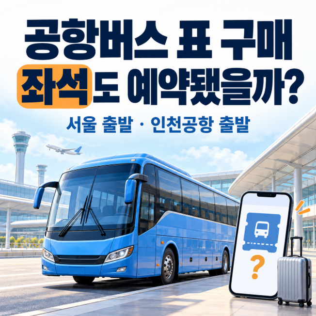 공항버스 예약, 표를 사면 좌석도 확보될까? 서울 출발·인천공항 출발 차이