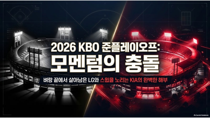 [스포츠 이슈] [2026 프로야구 준PO 현황] KIA vs LG 벼랑 끝 혈투! 김도영 미친 활약상과 준플레이....