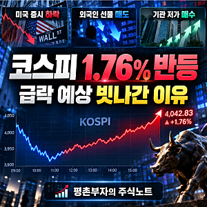 코스피 1.76% 상승, 미국 증시 급락에도 반전한 이유와 오늘 증시 핵심 이슈 TOP 10