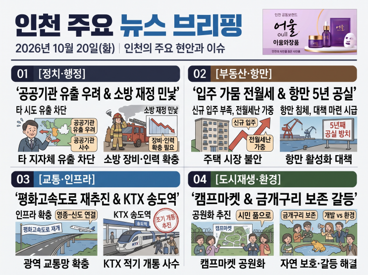 [인천 모닝 브리핑] 2026년 10월 20일(화)
