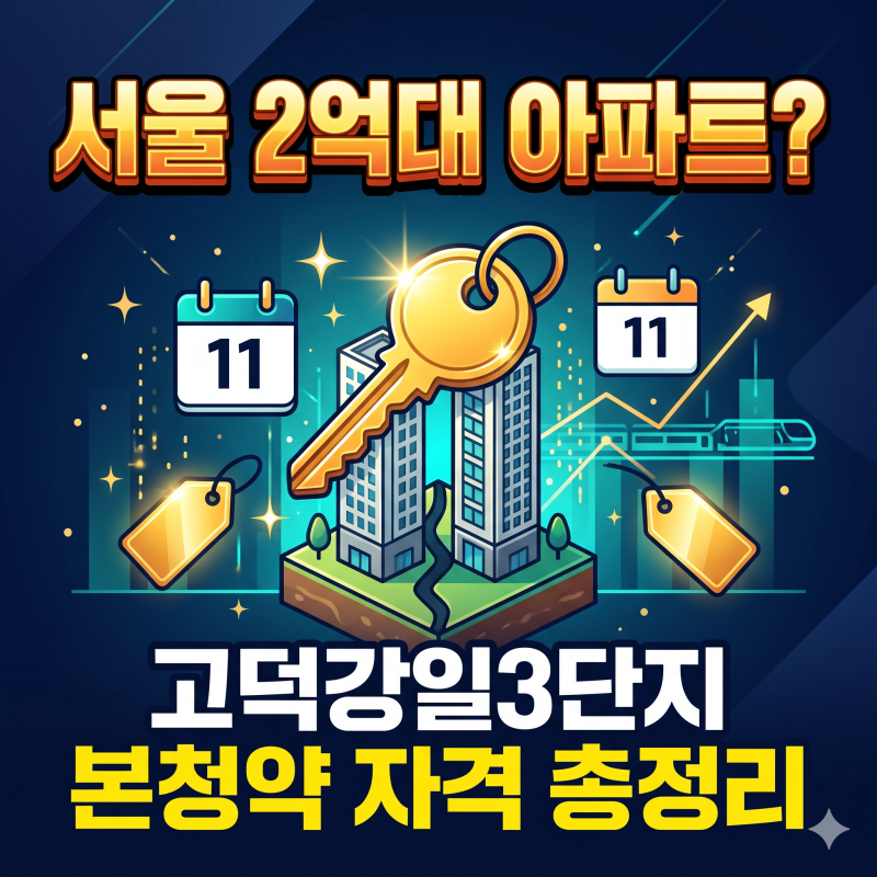 고덕강일3단지 청약 자격부터 본청약 일정까지, 2억8천만원대 반값아파트 따져보기