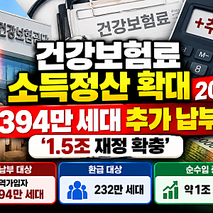 건강보험료 소득정산 확대 2026｜지역가입자 394만 세대 추가납부, 나는 얼마나 더 낼까?