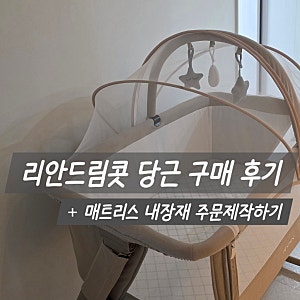 육아용품 리뷰 | 리안드림콧 아기침대 당근 구매 후기 (+매트리스 내장재 주문 제작, 구성품 ....