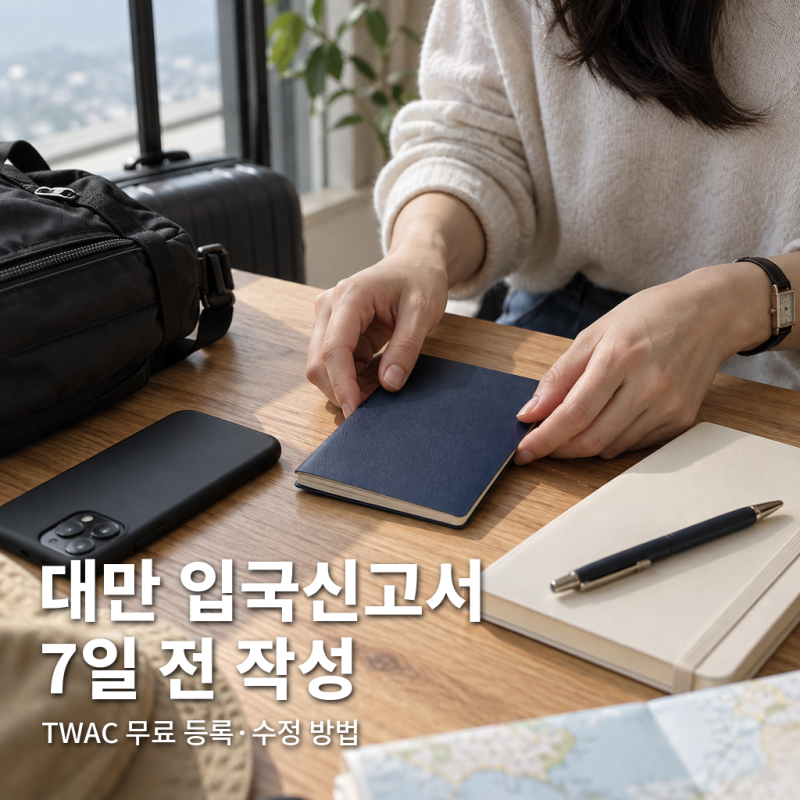 2026 대만 입국신고서 작성방법 TWAC 7일 전 무료 등록