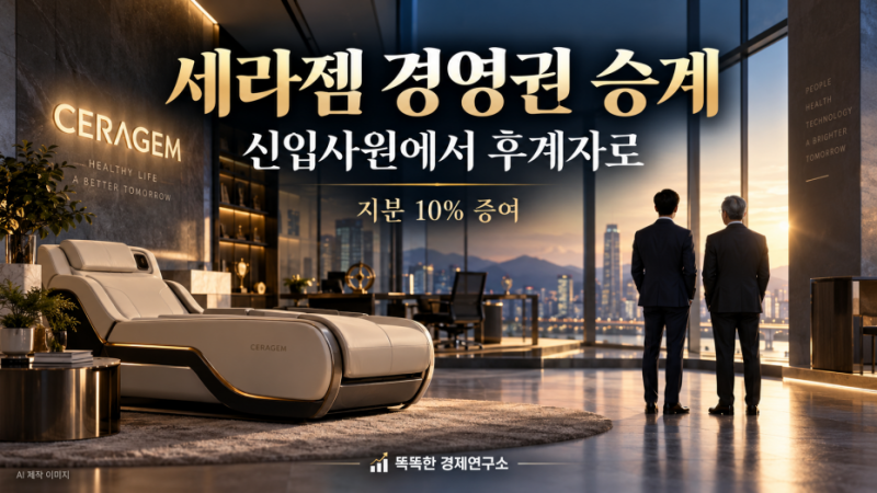 세라젬 경영권 승계, 신입사원이 회장 아들로…지분 10% 받은 이경수는 누구?