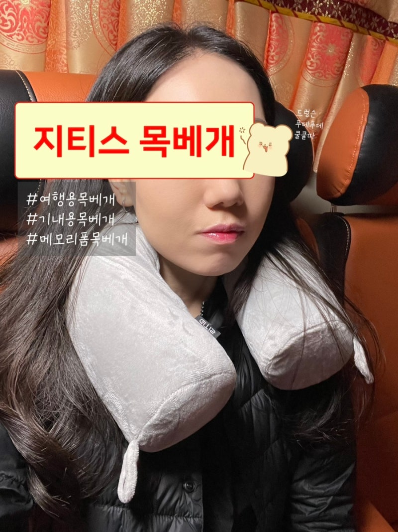지티스 목베개 내돈내산 솔직후기ㅣ28인승 우등버스 맨 뒷자리에서도 꿀잠 성공!