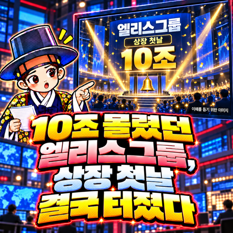 10조 몰렸던 엘리스그룹, 상장 첫날 결국 터졌다
