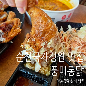 순천 연향동 맛집 풍미통닭, 순천국가정원 근처 마늘통닭 후기