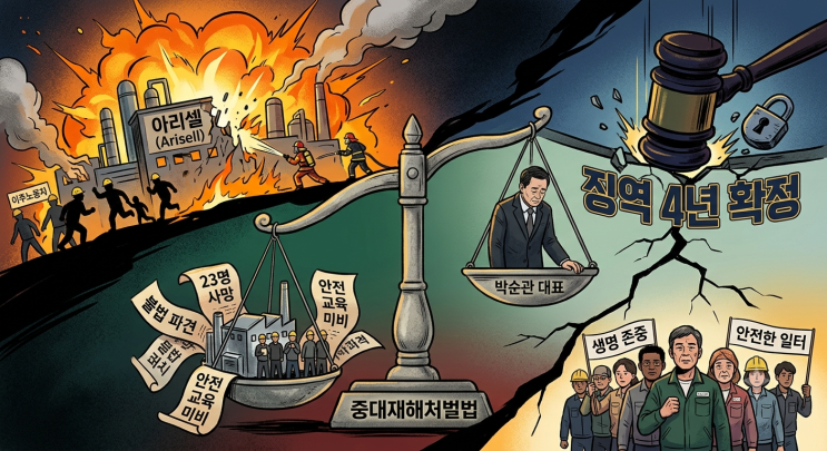 23명 목숨 앗아간 '아리셀 참사', <b>박순관</b> 대표 <b>징역</b> 4년 확정