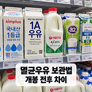 멸균우유 일반우유 차이점, 보관기간과 영양 비교