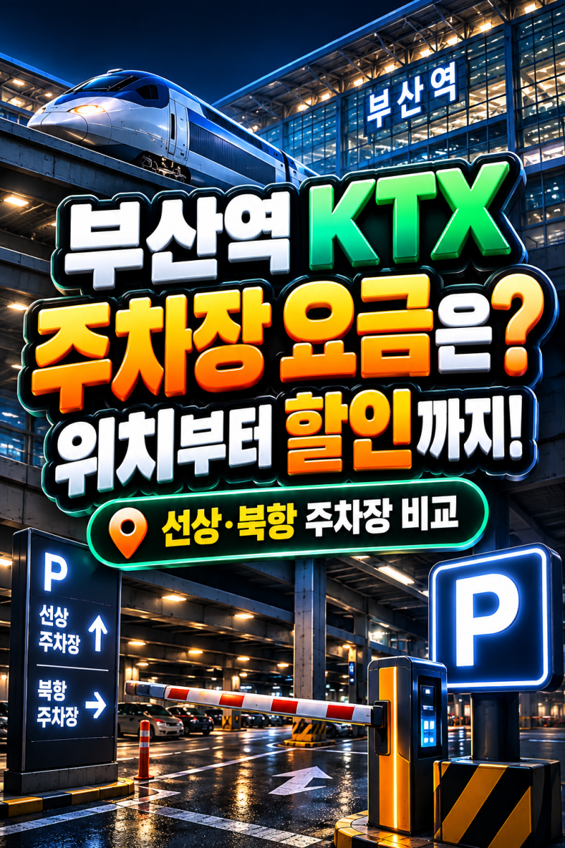 부산역 KTX 주차장 요금은 얼마일까? 위치부터 할인 방법까지 알아봐요